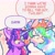 Size: 2316x2318 | Tagged: safe, artist:pastacrylic, princess celestia, twilight sparkle, alicorn, pony, unicorn, g4, alternate hairstyle, dialogue, duo, female, harsh truth, high res, i think we're gonna have to kill this guy, imminent murder, mare, meme, ponified meme, reference, speech bubble, steven universe, unicorn twilight