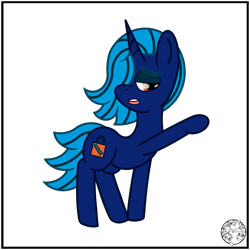 Size: 4000x4000 | Tagged: safe, artist:dice-warwick, oc, oc only, oc:lockpick, pony, unicorn, female, mare, raised hoof, simple background, solo, transparent background