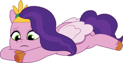 Size: 1157x597 | Tagged: safe, artist:prixy05, pipp petals, pegasus, pony, g5, my little pony: tell your tale, adorapipp, cute, lying down, prone, sad, sadorable, simple background, solo, sploot, transparent background, vector