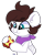 Size: 600x744 | Tagged: safe, artist:c1trine, artist:saverpon3, oc, oc only, oc:markey malarkey, pegasus, pony, bandana, base used, crossover, cute, eating, food, meat, pepperoni, pepperoni pizza, pizza, ponified, simple background, solo, the mark side, transparent background