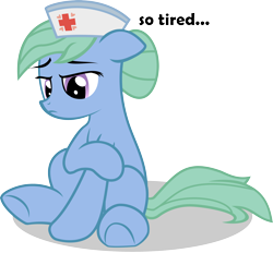 Size: 4062x3764 | Tagged: safe, artist:ispincharles, nurse tenderheart, earth pony, pony, g4, female, hat, mare, nurse, nurse hat, simple background, text, transparent background
