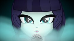 Size: 3840x2160 | Tagged: safe, alternate version, artist:starless, derpibooru exclusive, coloratura, human, equestria girls, g4, high res, looking at you, microphone, singing, smoke, solo