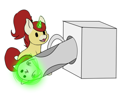 Size: 3584x2648 | Tagged: safe, artist:noxi1_48, oc, oc only, oc:treble pen, cat, pony, unicorn, daily dose of friends, duo, high res, magic, simple background, sitting, telekinesis, transparent background, washing machine