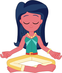 Size: 11958x13873 | Tagged: safe, artist:chrismc373, desert sage, human, equestria girls, g4, lotus position, meditating, simple background, solo, transparent background