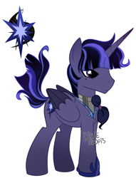 Size: 2534x3323 | Tagged: safe, artist:dixieadopts, oc, oc only, oc:night sky, alicorn, pony, alicorn oc, high res, horn, male, offspring, parent:king sombra, parent:twilight sparkle, parents:twibra, simple background, solo, stallion, transparent background, wings