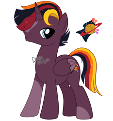 Size: 2632x2827 | Tagged: safe, artist:dixieadopts, oc, oc only, oc:astral galaxy, alicorn, pony, alicorn oc, high res, horn, male, offspring, parent:sunburst, parent:twilight sparkle, parents:twiburst, simple background, solo, stallion, transparent background, wings