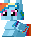 Size: 31x37 | Tagged: safe, artist:langtanium, rainbow dash, pegasus, pony, g4, pixel art, simple background, sitting, solo, transparent background