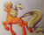 Size: 1024x820 | Tagged: artist needed, source needed, safe, applejack, earth pony, pony, g4, applebutt, butt, cute, female, long tail, mare, missing accessory, plot, solo, sternocleidomastoid, tail, traditional art, underhoof