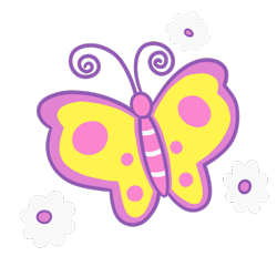 Size: 500x500 | Tagged: safe, artist:missmagicalgirl, fluttershy (g3), butterfly, g3, cutie mark, cutie mark only, flower, no pony, simple background, solo, transparent background