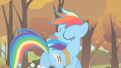 Size: 1267x713 | Tagged: safe, screencap, rainbow dash, pegasus, pony, fall weather friends, g4, season 1, butt, female, mare, plot, rainbutt dash, raspberry, tongue out