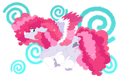 Size: 1280x854 | Tagged: safe, artist:itstechtock, oc, oc only, oc:aura moonstone, pegasus, pony, colored wings, female, magical lesbian spawn, mare, multicolored wings, offspring, parent:izzy moonbow, parent:pipp petals, parents:moonpetals, simple background, solo, transparent background, wings