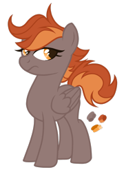 Size: 1105x1532 | Tagged: safe, artist:monochrome-sunsets, oc, oc only, pegasus, pony, g4, female, magical lesbian spawn, mare, offspring, parent:limestone pie, parent:spitfire, parents:limefire, simple background, solo, transparent background