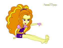 Size: 800x612 | Tagged: safe, artist:paco777yuyu, adagio dazzle, human, equestria girls, g4, my little pony equestria girls: rainbow rocks, dazzling, feet, female, fetish, foot fetish, simple background, soles, solo, the dazzlings, thumbs down, transparent background