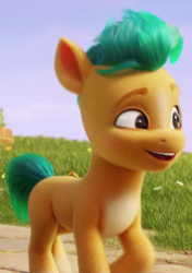 Size: 370x525 | Tagged: safe, screencap, hitch trailblazer, earth pony, pony, g5, my little pony: a new generation, spoiler:my little pony: a new generation, colt, colt hitch trailblazer, cropped, foal, male, solo, younger