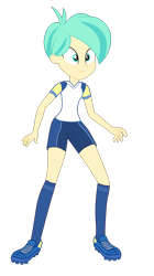 Size: 1900x3396 | Tagged: safe, artist:gmaplay, tennis match, human, equestria girls, g4, background human, clothes, school uniform, shorts, simple background, solo, transparent background