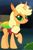 Size: 210x320 | Tagged: safe, gameloft, applejack, changedling, changeling, g4, my little pony: magic princess, appleling, changedlingified, changelingified, cropped, female, solo, species swap