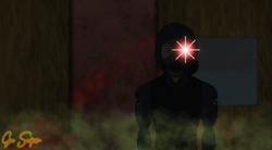 Size: 1007x554 | Tagged: safe, artist:gnsniper, human, equestria girls, g4, abandoned, apocalypse, blood, clothes, dark, fear, gas mask, horror, male, mask, military, military uniform, night, soldier, uniform, window