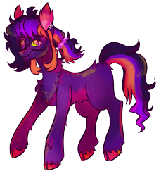 Size: 1521x1662 | Tagged: safe, artist:eonionic, oc, oc only, earth pony, pony, cloven hooves, female, glasses, mare, simple background, solo, transparent background