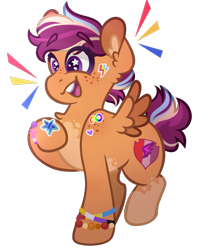 Size: 737x931 | Tagged: safe, artist:strawberry-spritz, scootaloo, pegasus, pony, g4, 2020, autism, nonbinary, nonbinary pride flag, pansexual, pansexual pride flag, pride, pride flag, redesign, simple background, smiling, solo, starry eyes, sticker, transparent background, wingding eyes