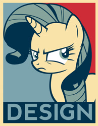 Size: 2200x2837 | Tagged: safe, artist:itsjustred, rarity, pony, unicorn, g4, female, frown, high res, hope poster, limited palette, mare, poster, propaganda, propaganda poster, solo