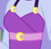 Size: 177x171 | Tagged: safe, screencap, princess luna, vice principal luna, human, equestria girls, g4, my little pony equestria girls: better together, the road less scheduled, the road less scheduled: celestia, armpits, boobshot, breasts, clothes, cutie mark accessory, cutie mark on clothes, dress, pictures of chests, pin, sleeveless, straps, waistband