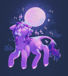 Size: 953x1059 | Tagged: safe, artist:girl-bug 925, twilight sparkle, pony, unicorn, g4, black background, broken horn, colored hooves, crying, hoof polish, horn, implied lesbian, implied shipping, implied twiluna, leonine tail, mare in the moon, moon, simple background, solo, sparkles, tail, unicorn twilight