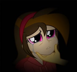 Size: 890x838 | Tagged: safe, oc, oc:cupcake slash, human, equestria girls, g4, comforting, crying, solo