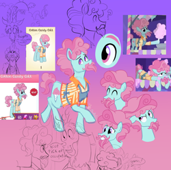 Size: 2020x2000 | Tagged: safe, artist:_oodlezz_, gameloft, screencap, discord, fluttershy, papa beard, draconequus, earth pony, pegasus, pony, g4, my little pony: magic princess, season 6, background pony, cotton candy, eating, female, gradient background, high res, male, mare, multeity, stallion, trio, yum