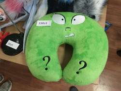 Size: 4608x3456 | Tagged: safe, oc, oc:filly anon, convention, female, filly, irl, kucykon, neck pillow, photo, plushie, poland