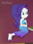 Size: 516x706 | Tagged: safe, artist:paco777yuyu, rarity, human, equestria girls, g4, barefoot, clothes, cute, dress, feet, female, fetish, legs, pretty, sitting, soles, solo