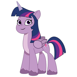 Size: 1800x1800 | Tagged: safe, artist:prixy05, edit, vector edit, twilight sparkle, alicorn, pony, g4, g5, my little pony: tell your tale, concave belly, countershading, g4 to g5, generation leap, simple background, solo, transparent background, twilight sparkle (alicorn), vector