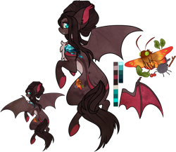 Size: 1280x1112 | Tagged: safe, artist:velnyx, oc, oc only, oc:velvet wing, bat pony, pony, ear fluff, fangs, female, mare, simple background, solo, spread wings, transparent background, underhoof, wings