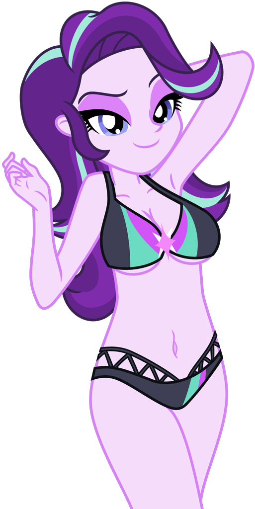 [belly,belly button,bikini,breasts,cleavage,clothes,cute,equestria girls,female,human,safe,sexy,simple background,solo,swimsuit,transparent background,adorasexy,starlight glimmer,glimmerbetes,smiling,artist:emeraldblast63]