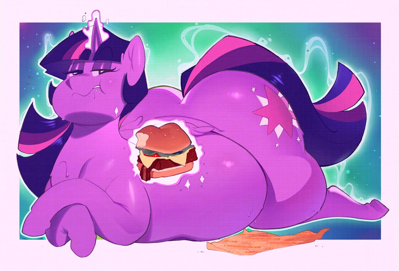 ...artist:secretgoombaman12345, twilight sparkle, pony, unicorn, belly, bur...