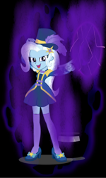 Size: 1280x2140 | Tagged: safe, artist:shadowrider95033, trixie, human, equestria girls, g4, clothes, dress, socks, thigh highs, thigh socks