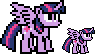 Size: 95x54 | Tagged: safe, artist:mega-poneo, twilight sparkle, alicorn, pony, g4, megapony, pixel art, simple background, solo, sprite, transparent background, twilight sparkle (alicorn)