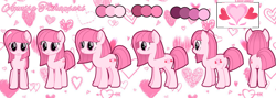 Size: 4135x1475 | Tagged: safe, artist:muhammad yunus, artist:pigeonpony, oc, oc only, oc:annisa trihapsari, earth pony, pony, g4, annibutt, base used, butt, cute, cutie mark, female, heart, heart background, ibispaint x, looking at you, mare, movie accurate, ocbetes, plot, reference sheet, simple background, smiling, smiling at you, white background