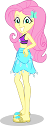 Size: 1539x4085 | Tagged: safe, alternate version, artist:dustinwatsongkx, fluttershy, human, equestria girls, equestria girls series, g4, accessory swap, bikini, clothes, clothes swap, feet, female, rarity's blue sarong, rarity's purple bikini, sandals, sarong, simple background, solo, swimsuit, swimsuit swap, transparent background, vector