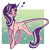 Size: 932x932 | Tagged: safe, artist:sylvanaurora, starlight glimmer, pony, unicorn, g4, autism, autism spectrum disorder, blushing, chew toy, curved horn, eyes closed, horn, jewelry, leonine tail, music notes, necklace, neurodivergent, neurodivergent headcanon, partially transparent background, solo, stimming, tail