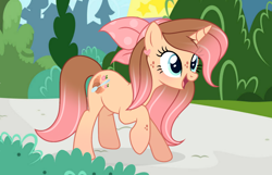 Size: 1680x1080 | Tagged: safe, artist:cstrawberrymilk, oc, oc:belle blossom, pony, unicorn, g4, female, mare, solo