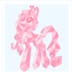 Size: 1000x1000 | Tagged: safe, artist:sugvr_alien, oc, oc only, unnamed oc, crystal pony, pony, crystal pony oc, solo