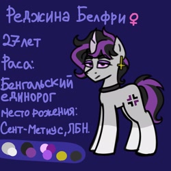 Size: 1920x1920 | Tagged: safe, artist:northglow, oc, oc only, oc:regina belfrey, pony, unicorn, cyrillic, reference sheet, russian, translated in the comments