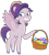 Size: 1388x1536 | Tagged: safe, artist:westrail642fan, oc, oc only, oc:shooting star (r&f), pegasus, pony, g5, lost in translation (episode), my little pony: tell your tale, spoiler:g5, spoiler:my little pony: tell your tale, spoiler:tyts01e19, basket, easter egg, female, freckles, mare, offspring, parent:oc:david wyne, parent:princess cadance, parents:canon x oc, pegasus oc, simple background, solo, spread wings, style emulation, trace, transparent background, wings