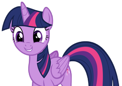 Size: 8895x6281 | Tagged: safe, artist:andoanimalia, twilight sparkle, alicorn, pony, g4, testing testing 1-2-3, female, simple background, smiling, solo, transparent background, twilight sparkle (alicorn), vector