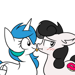 Size: 2000x2000 | Tagged: safe, oc, oc only, oc:compushka, oc:pon-pushka, earth pony, pony, unicorn, :p, blushing, female, high res, male, mare, pon-pushka, simple background, stallion, tongue out, white background