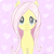 Size: 2000x2000 | Tagged: safe, artist:notawriteranon, fluttershy, ambiguous race, pony, g4, female, full face view, hatching (technique), high res, looking at you, mare, smiling, smiling at you, solo, standing