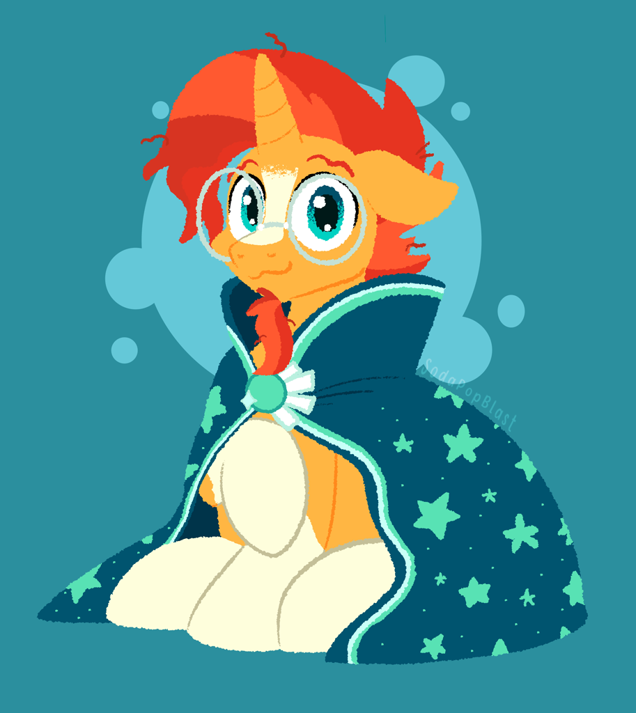 #3178300 - safe, artist:sodapopblast, sunburst, pony, unicorn, g4, :3 ...