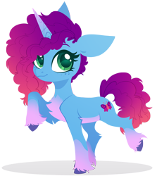 Size: 3000x3356 | Tagged: safe, artist:belka-sempai, misty brightdawn, pony, unicorn, g5, coat markings, cute, female, freckles, high res, mare, mistybetes, pale belly, rebirth misty, simple background, smiling, socks (coat markings), solo, transparent background, unshorn fetlocks