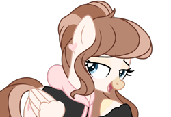 Size: 1575x1080 | Tagged: safe, artist:cstrawberrymilk, oc, oc only, oc:strawberry milk, pegasus, pony, g4, clothes, female, hoodie, mare, simple background, solo, transparent background