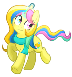 Size: 1500x1600 | Tagged: safe, artist:pinkiemina_憑酱, oc, oc only, oc:lemon, pony, unicorn, 2024 community collab, derpibooru community collaboration, happy, horn, simple background, smiling, solo, transparent background, unicorn oc